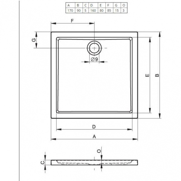 Душевой поддон Riho Zurich 170x90 D001003005 белый