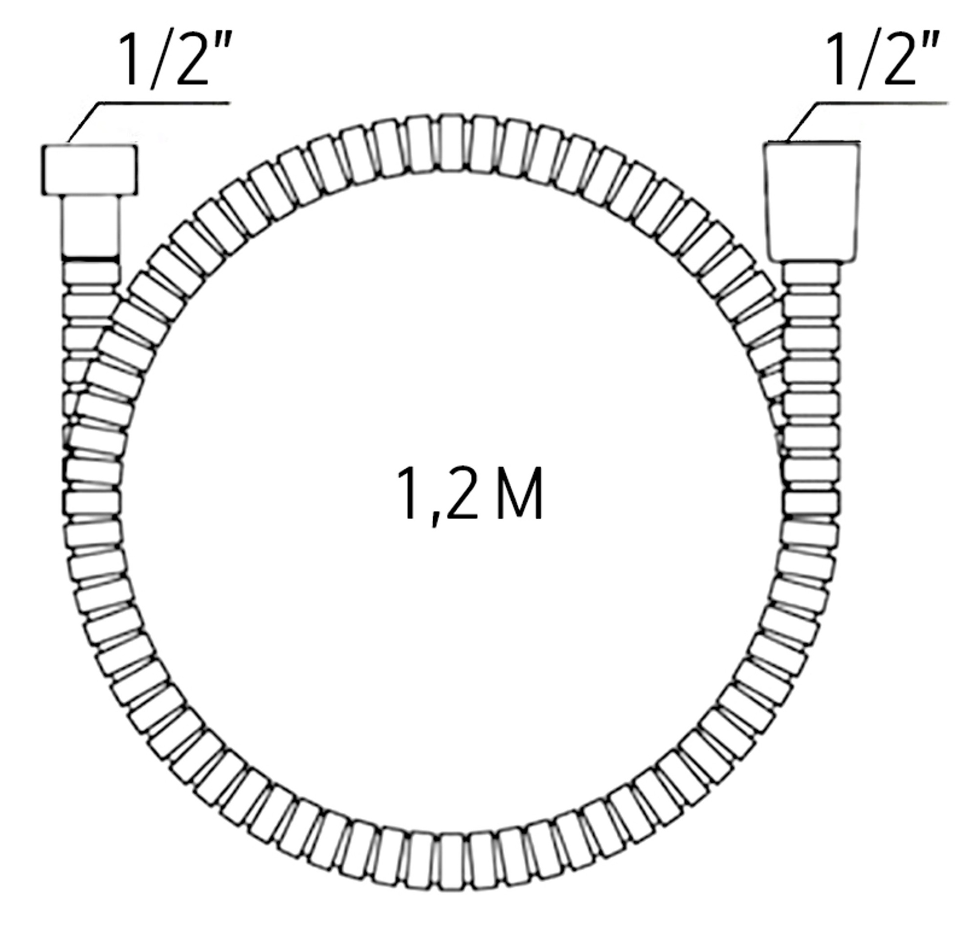 Душевой шланг Voda VDSR120Black черный
