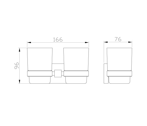 Стакан для зубных щеток Wonzon & Woghand Polo WW-8928-BN никель брашированный с держателем