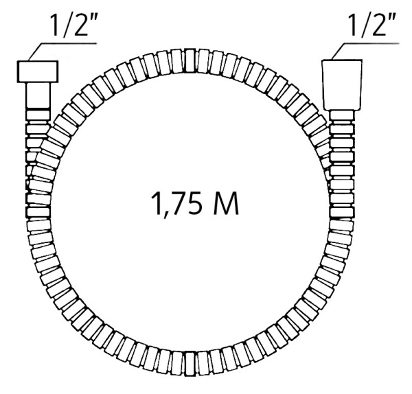 Душевой шланг Esko BMSH175 черный
