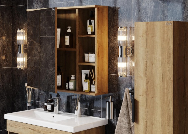 Зеркальный шкаф Onika Легран 208092 80 см дуб галифакс