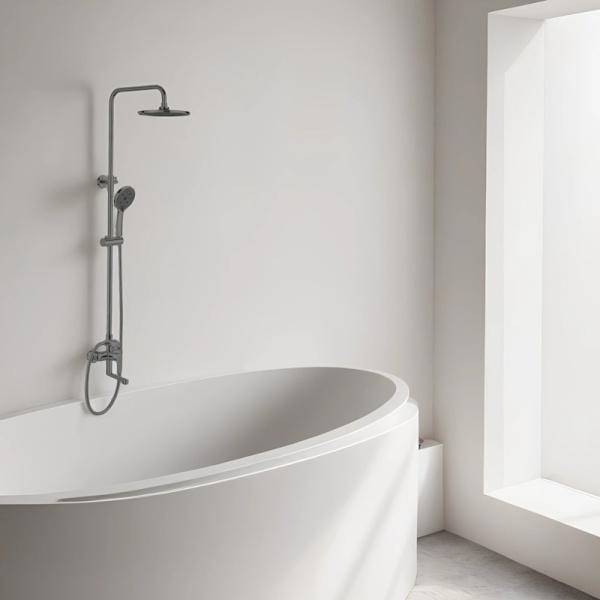 Душевая стойка со смесителем Esko Lagos Gun Metal ST205LGGM оружейная сталь матовая