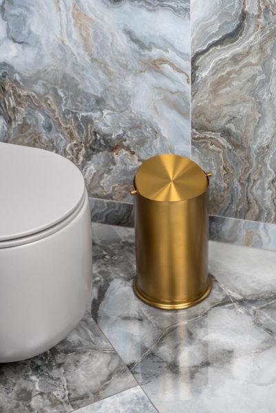 Ведро для мусора Boheme 10916-BR bronze с вращающейся крышкой