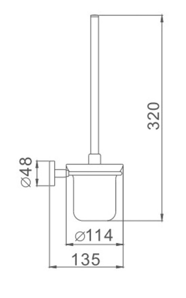 Держатель туалетного ершика Haiba HB8710 черный