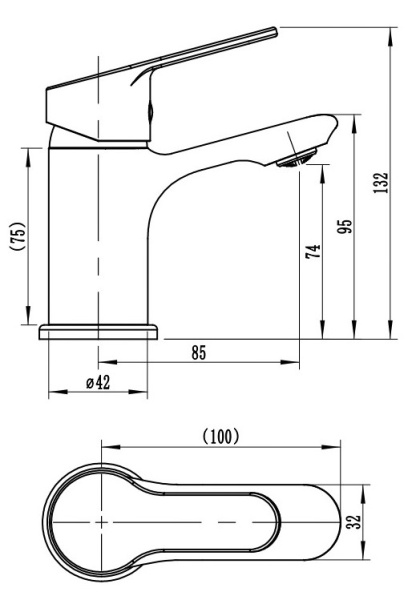 Смеситель для раковины Voda Aqua AQ26 хром глянцевый