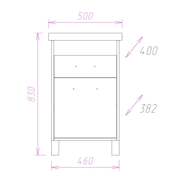 Тумба под раковину Onika Натали 105016 45 см ясень таормина (раковина Como 50, Фостер 50)