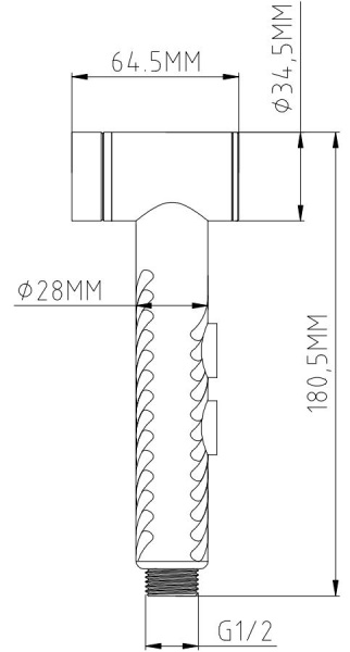 Гигиеническая лейка Esko HHS130MG хром