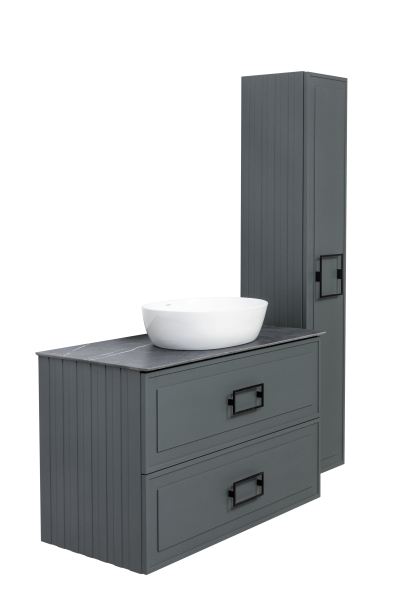 Тумба под раковину LaFenice Cubo FNC-01-CUB-G-100-2 100 см серая матовая