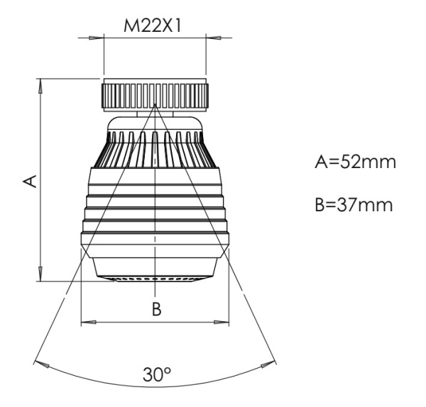 Насадка колокол на шарнире с переходником Voda VNABALLP хром с черным