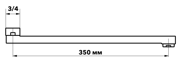 Излив для ванны Esko ESPL350L хром
