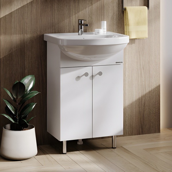Тумба под раковину Onika Крит 105206 50 см белая (раковина Акватон 52)