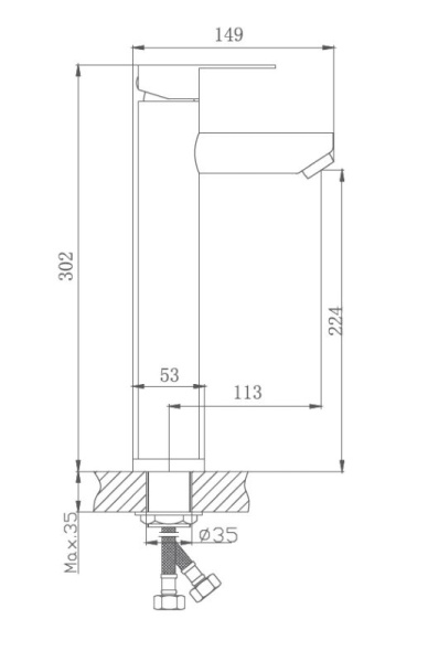 Смеситель для раковины Haiba HB11801 никель