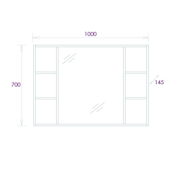 Зеркальный шкаф Onika Тимбер 210017 100 см дуб сонома