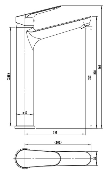 Смеситель для раковины Esko Kazan KZ25 хром