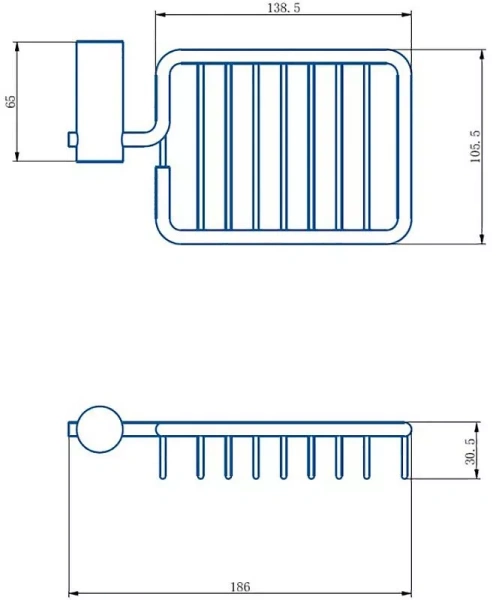 Мыльница Haiba HB8402-1 хром