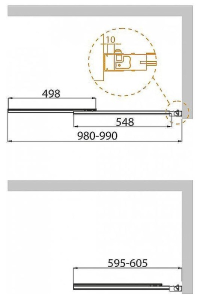 Шторка на ванну Cezares Slider 100x145 SLIDER-VF-11-100/150-P-Cr профиль хром, стекло рифленое