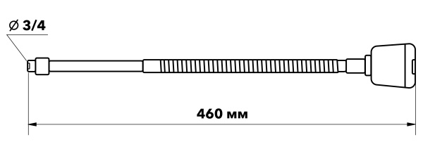 Смеситель для кухонной мойки Voda VSP250K хром с гибким изливом