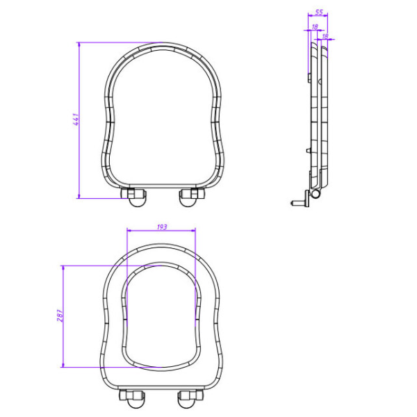 Крышка-сиденье Caprigo Borgo KFe-BC хром с механизмом плавного закрывания (эмаль)