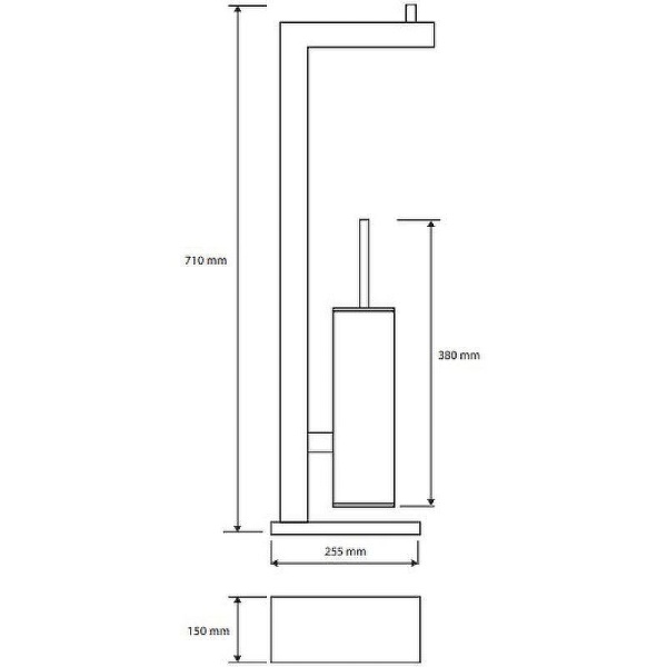 Туалетный ершик Bemeta Beta 132836012 хром глянцевый с держателем для туалетной бумаги