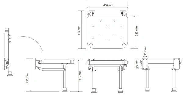 Сиденье Bemeta Help Program 353125033 белое откидное