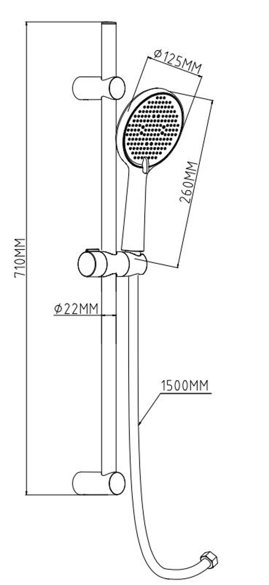 Душевой гарнитур Esko SSS1205 хром
