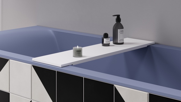 Полка для ванны Salini Gabbiano Basic 1906202M белая матовая