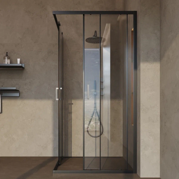Душевой уголок Vagnerplast Талос 100x100x185 VPSC100100185TA1BL профиль черный