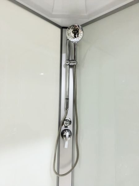 Душевая кабина Sapbox 80x80 SB9100-80-01-WTR-S профиль сатин, стекло прозрачное