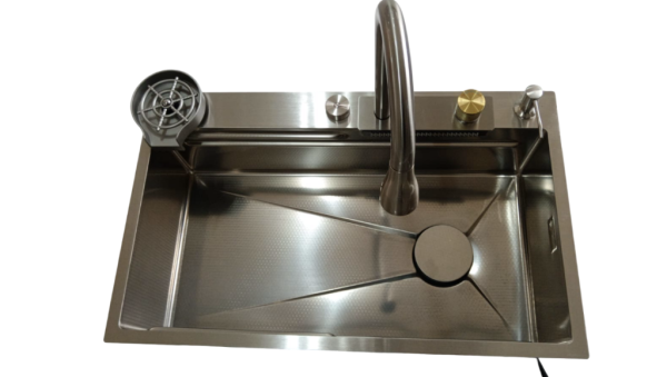 Мойка из нержавеющей стали Santegro 75 см STR7546SC комплект со смесителем сатин